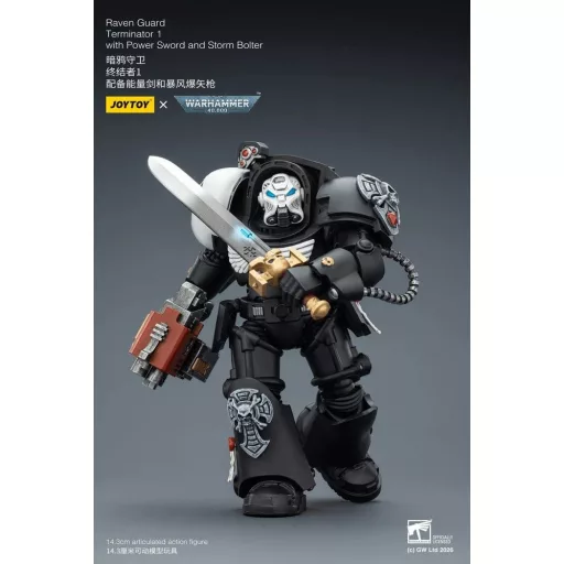 Warhammer 40,000 Action Figure Raven Guard Terminator 1 with Power Sword and Storm Bolter 14 cm