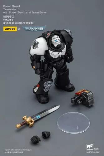 Warhammer 40,000 Action Figure Raven Guard Terminator 1 with Power Sword and Storm Bolter 14 cm