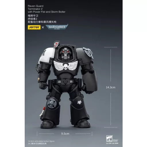 Warhammer 40,000 Action Figure Raven Guard Terminator 2 with Power Fist and Storm Bolter 14 cm