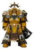 Warhammer Imperial Fists Action Figure Legion Praetor in Tartaros Terminator Armourwith Power Sword and Vigil Storm Shield 14 cm