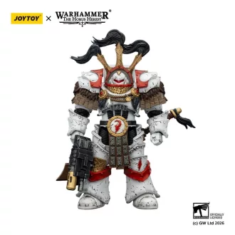   Warhammer 40,000 Action Figure White Scars Legion Praetor in Cataphractii Terminator Armour with Cyber Hawk Chogorian sword and combi-melta 14 cm