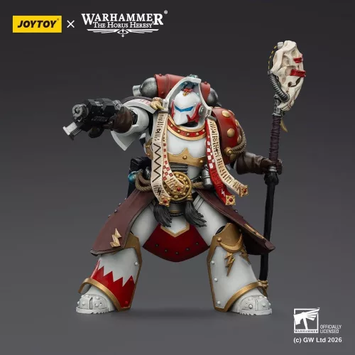 Warhammer 40,000 Action Figure White Scars Stormseer Consulwith Force Staff and Bolt Pistol 12 cm