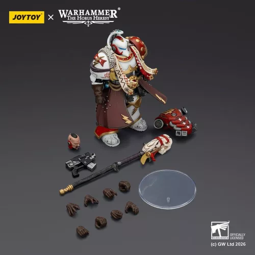 Warhammer 40,000 Action Figure White Scars Stormseer Consulwith Force Staff and Bolt Pistol 12 cm