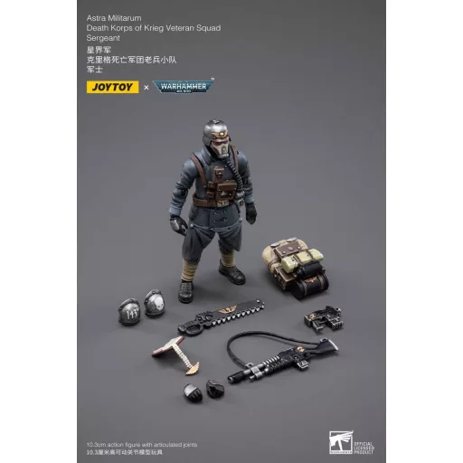 Warhammer 40k Action Figure 1/18 Death Korps of Krieg Veteran Squad Sergeant 10 cm