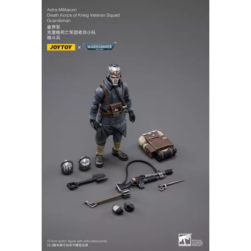 Warhammer 40k Action Figure 1/18 Astra Militarum Death Korps of Krieg Veteran Squad Guardsman 11 cm