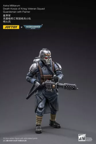 Warhammer 40k Action Figure 1/18 Death Korps of Krieg Veteran Squad Guardsman with Flamer 10 cm