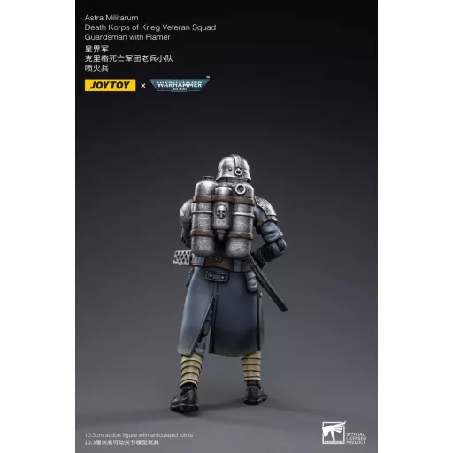 Warhammer 40k Action Figure 1/18 Death Korps of Krieg Veteran Squad Guardsman with Flamer 10 cm