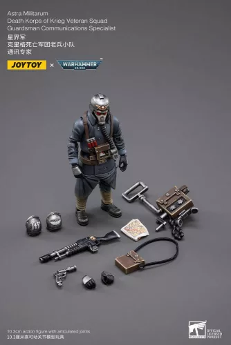 Warhammer 40k Action Figure 1/18 Death Korps of Krieg Veteran Squad Guardsman Communications Specialist 10 cm