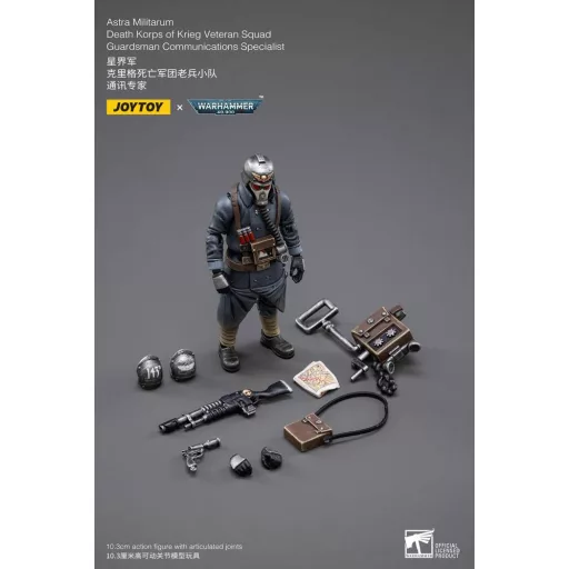 Warhammer 40k Action Figure 1/18 Death Korps of Krieg Veteran Squad Guardsman Communications Specialist 10 cm