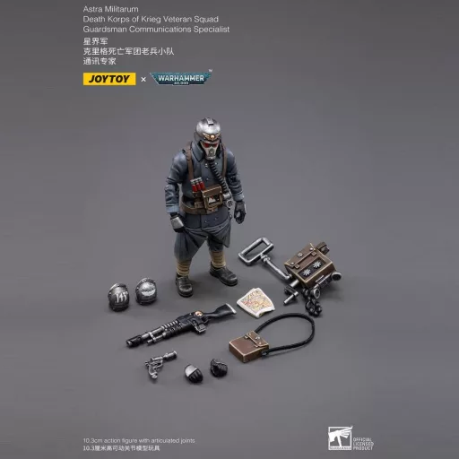 Warhammer 40k Action Figure 1/18 Death Korps of Krieg Veteran Squad Guardsman Communications Specialist 10 cm