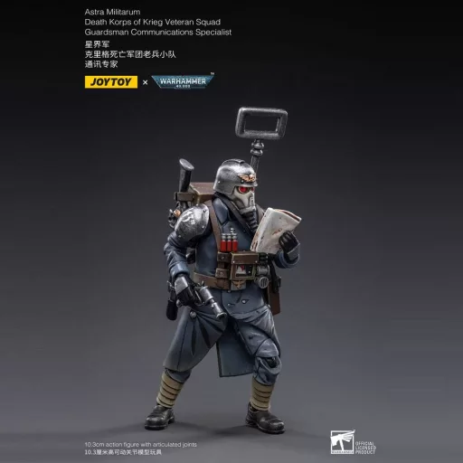 Warhammer 40k Action Figure 1/18 Death Korps of Krieg Veteran Squad Guardsman Communications Specialist 10 cm