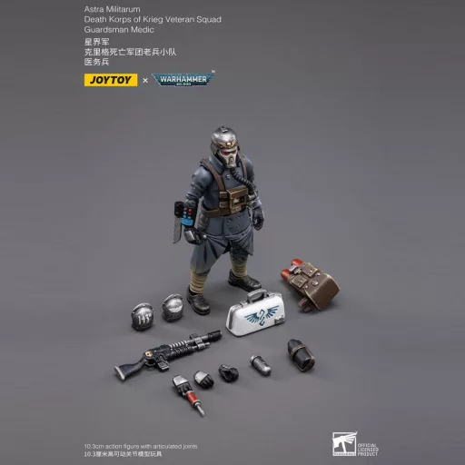 Warhammer 40k Action Figure 1/18 Death Korps of Krieg Veteran Squad Guardsman Medic 10 cm