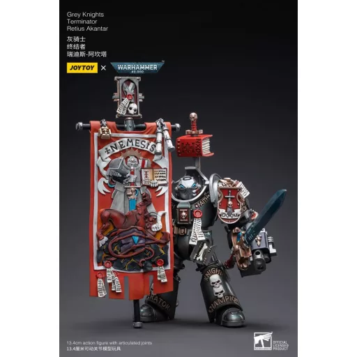 Warhammer 40k Action Figure 1/18 Grey Knights Terminator Retius Akantar 13 cm