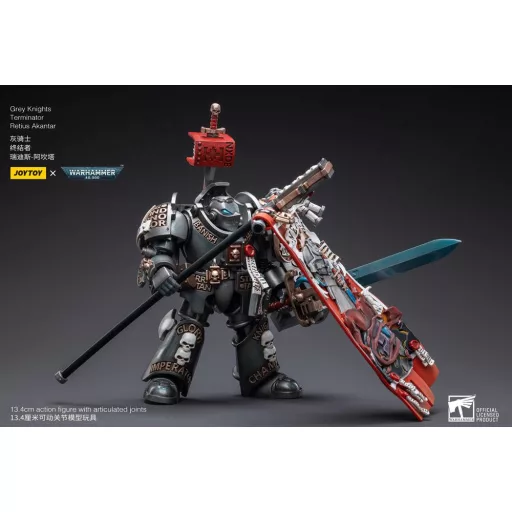 Warhammer 40k Action Figure 1/18 Grey Knights Terminator Retius Akantar 13 cm