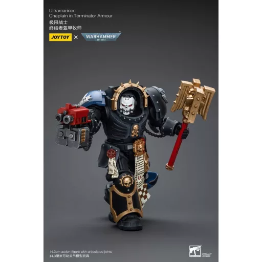 Warhammer 40k Figura 1/18 Ultramarines Chaplain in Terminator Armour 12 cm