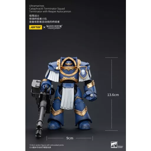 Warhammer The Horus Heresy Figura 1/18 Ultramarines Cataphractii Terminator Squad Terminator with Reaper Autocannon 14 cm