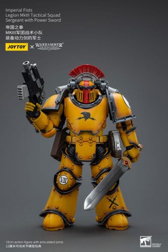 Warhammer The Horus Heresy Figura 1/18 Imperial Fists Legion MkIII Tactical Squad Sergeant with Power Sword 12 cm