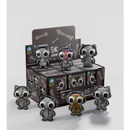 Cat Scans Mini Figures S2 Bare Bones 6 cm Blind Box Display (6)