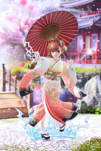 A Certain Scientific Railgun T Szobor 1/7 Mikoto Misaka Furisode Kimono Ver. 28 cm