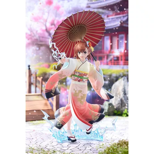 A Certain Scientific Railgun T Szobor 1/7 Mikoto Misaka Furisode Kimono Ver. 28 cm