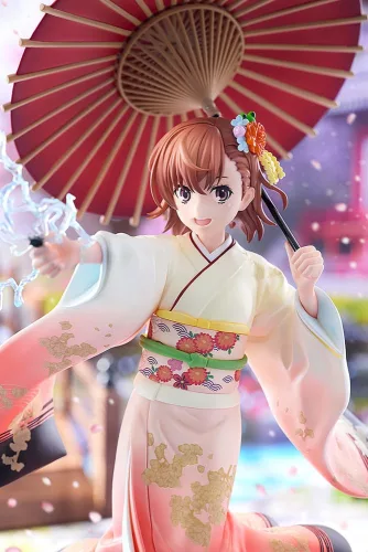 A Certain Scientific Railgun T Szobor 1/7 Mikoto Misaka Furisode Kimono Ver. 28 cm