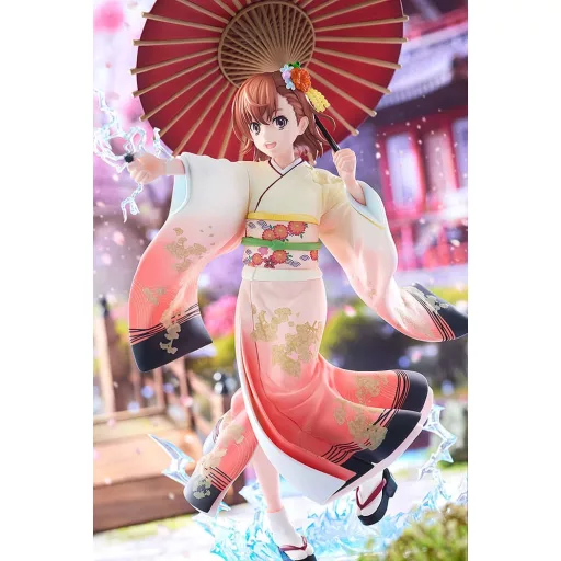 A Certain Scientific Railgun T Szobor 1/7 Mikoto Misaka Furisode Kimono Ver. 28 cm