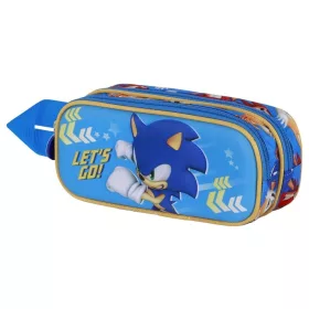 Sonic - The Hedgehog 3D Double Pencil case SEGA Go Blue