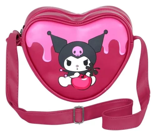 Sanrio Casual Heart Shoulder Bag Kuromi Cherry