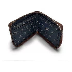 One Piece Wallet Man Zip Skull