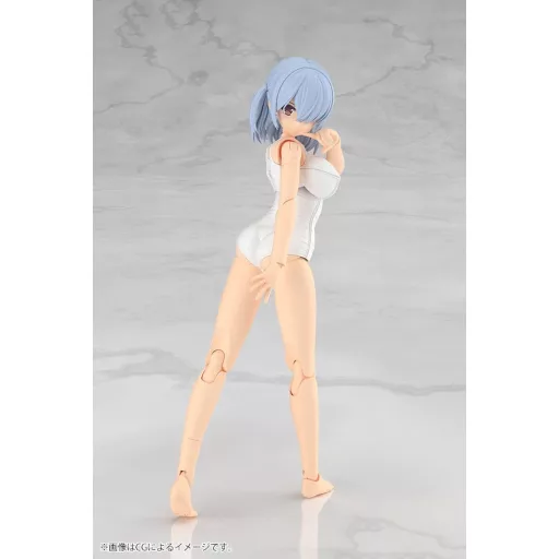 Frame Arms Girl Plastic Model Kit Mizuki School Swimsuits White Ver. 16 cm