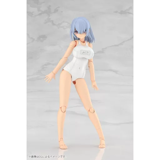 Frame Arms Girl Plastic Model Kit Mizuki School Swimsuits White Ver. 16 cm