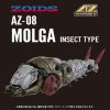 Zoids Plastic Modell Készlet 1/72 AZ-08 Molga 14 cm