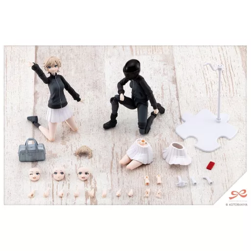 Sousai Shojo Teien Plastic Model Kit 1/10 Rui Saotome Touhou High School Tracksuit Dreaming Style Midnight Onyx 16 cm