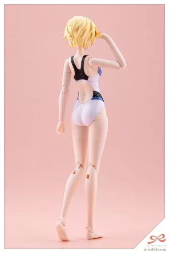 Sousaishojoteien Plastic Model 1/10 Rui Saotome Touou High School Competitive Swimsuit Dreaming Style White Dolphin 16 cm