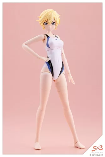 Sousaishojoteien Plastic Model 1/10 Rui Saotome Touou High School Competitive Swimsuit Dreaming Style White Dolphin 16 cm