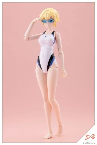 Sousaishojoteien Plastic Model 1/10 Rui Saotome Touou High School Competitive Swimsuit Dreaming Style White Dolphin 16 cm