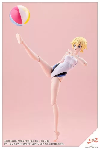 Sousaishojoteien Plastic Model 1/10 Rui Saotome Touou High School Competitive Swimsuit Dreaming Style White Dolphin 16 cm