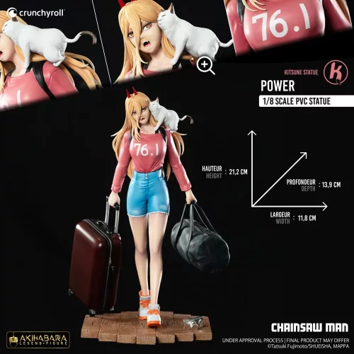 Chainsaw Man PVC Szobor 1/8 Power 21 cm