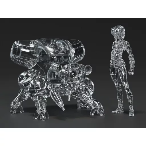 Ghost in the Shell PLAMAX minimum factory Plastic Model Kit Motoko Kusanagi with Fuchikoma: Thermoptic Camouflage Ver. 8 cm