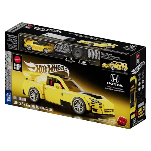 Hot Wheels Speed Series Mattel Brick Shop Építőjáték Készlet 1/32 '07 Honda S2000