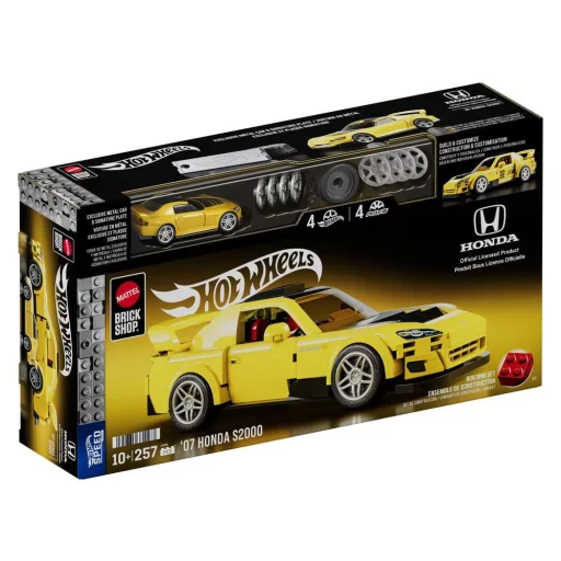 Hot Wheels Speed Series Mattel Brick Shop Építőjáték Készlet 1/32 '07 Honda S2000