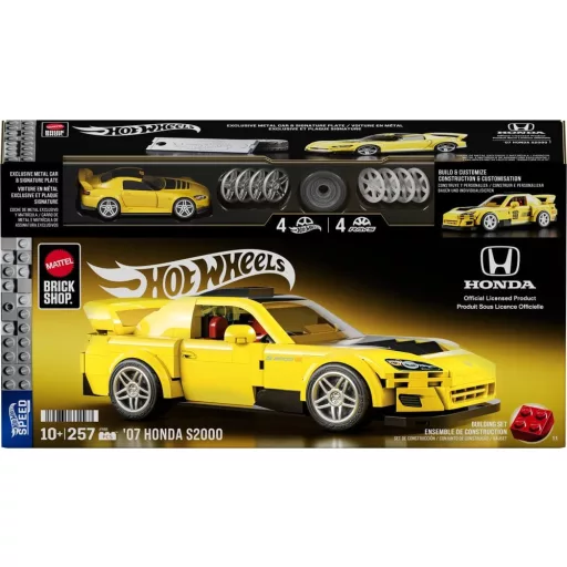 Hot Wheels Speed Series Mattel Brick Shop Építőjáték Készlet 1/32 '07 Honda S2000