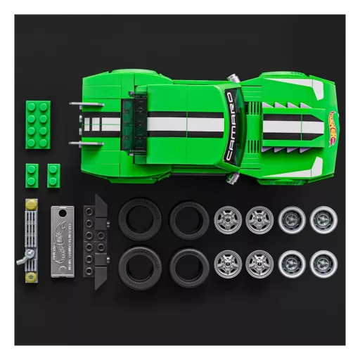 Mattel Brick Shop Hot Wheels Speed Series Építőjáték Készlet 1/32 Custom '68 Camaro