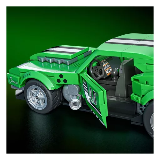 Mattel Brick Shop Hot Wheels Speed Series Építőjáték Készlet 1/32 Custom '68 Camaro