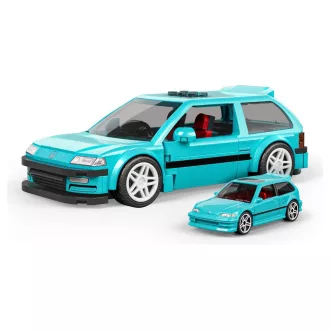   Hot Wheels Speed Series Mattel Brick Shop Építőjáték Készlet 1/32 Custom ’90 Honda Civic EF