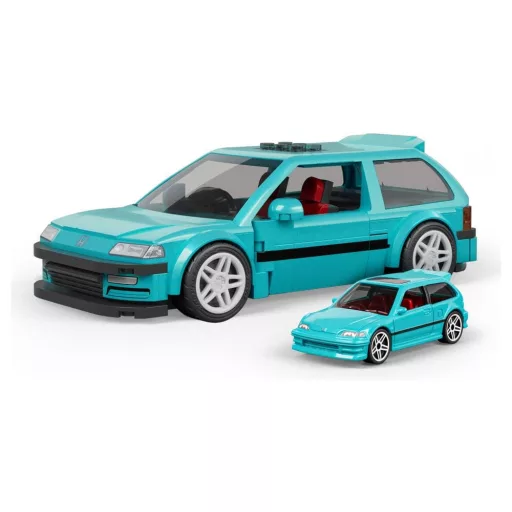 Hot Wheels Speed Series Mattel Brick Shop Építőjáték Készlet 1/32 Custom ’90 Honda Civic EF