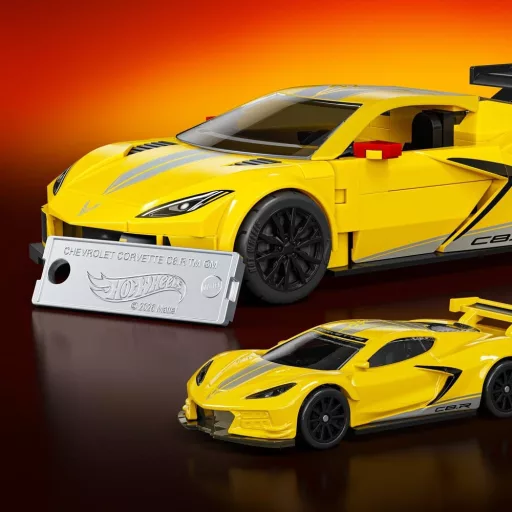 Hot Wheels Speed Mattel Brick Shop Building Set 1/32 '20 Corvette C8.R