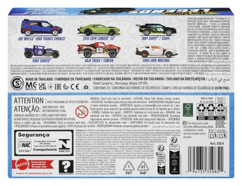 Hot Wheels Silver Series Die-Cast Vehicle 6-Pack 1/64 Legends