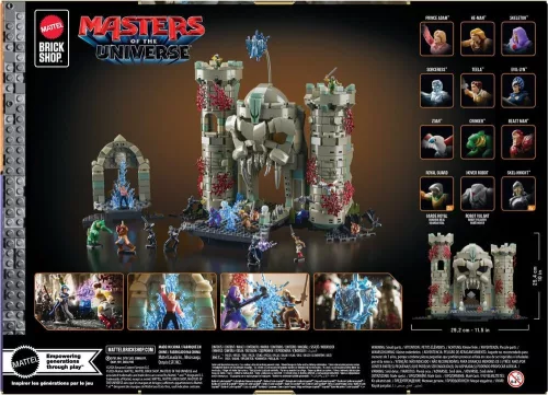 Masters of the Universe Mattel Brick Shop Construction Set Castle Grayskull