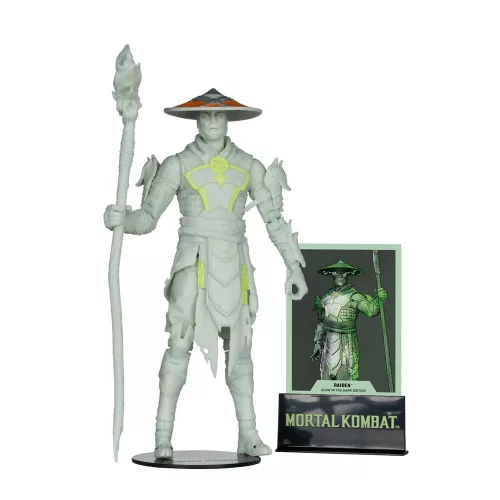 Mortal Kombat Figura Glow in the Dark Edition Raiden (Gold Label) 18 cm